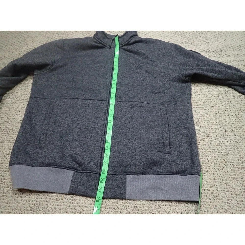 The North Face Fleece Jacket Mens XL Gray Excellent Sherpa Lined Full Zip Mock